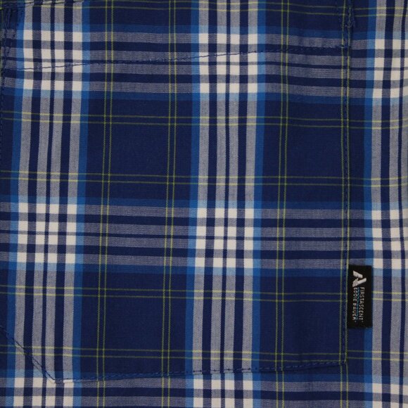 Eddie Bauer First Ascent Shirt Mens Large Tall Blue/White Poly/Rayon L/S Button - Picture 5 of 16